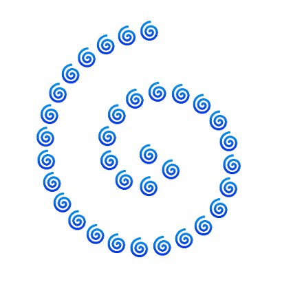 A spiral made of spiral emojis